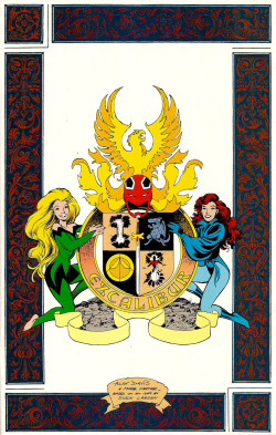 Frontispiece from Excalibur No. 50 (Marvel Comics, 1992). Art by Alan Davis and Mark Farmer.From a comic shop in New York.