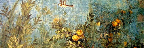 irefiordiligi:  The Painted Garden of the Villa di Livia, Prima Porta, RomeThis lush painted garden covered the walls of a semi-subterranean chamber, probably a cool triclinium (dining room) for summer banquets, in the suburban Villa of Livia Drusilla,