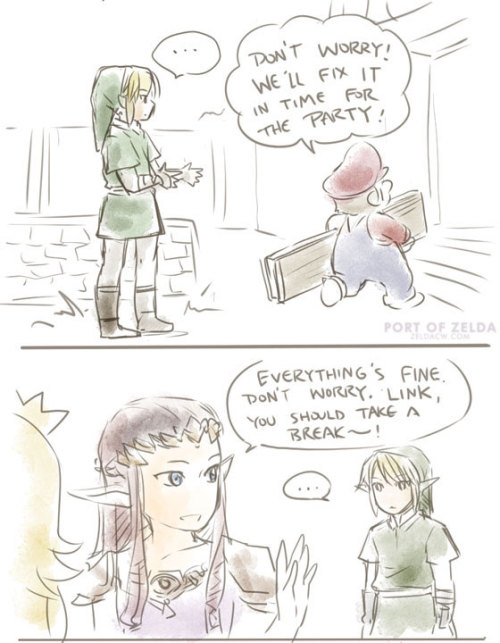 zeldacw-love:So…no one talked to Cloud because…1) They were busy preparing for the party2) No one re