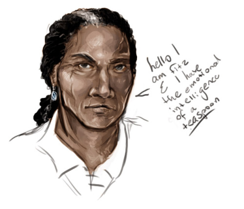ongoingart: It’s true. He does. I love him. The last of last night’s Robin Hobb sketch s