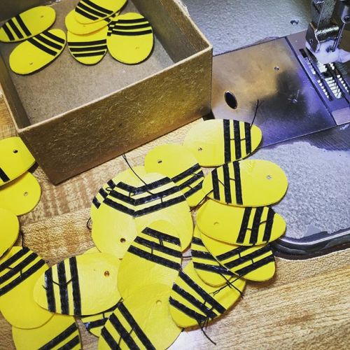 Sooooo many bees! The shop may be closed today but production is running full speed! Thanks for your patience as we work hard to make more orders than we’ve ever made at one time ✂️💪🏽🐝😲