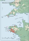 Places named for Saint Wingualoei, a 5th century Breton saint. Showing the continued contact between Brittonic groups at the time.