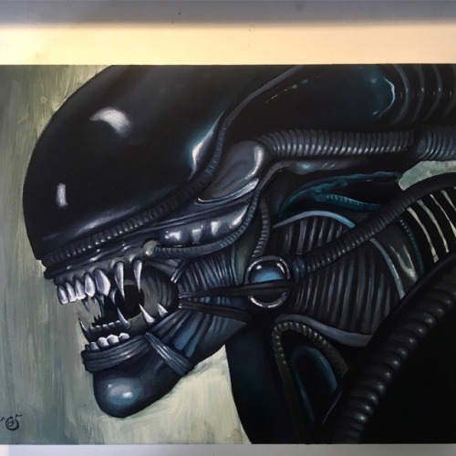 Alien Oil on panel-Chelsey Franklin-