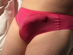 shesuspects: gingerandmaryann: The panties under my suit today.   “Bump Day”   