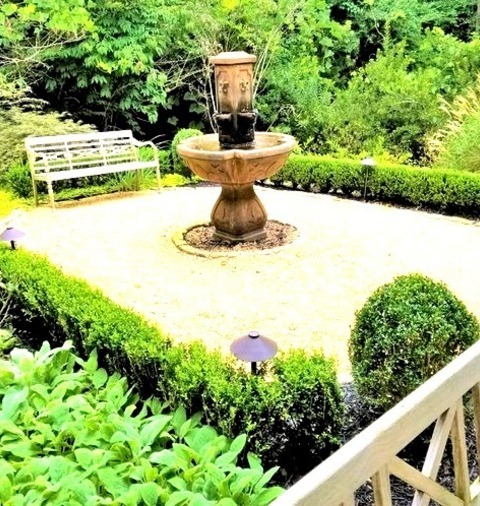 Traditional Landscape - LandscapePhoto Of A Small Traditional Courtyard Stone Water Fountain Landscape.