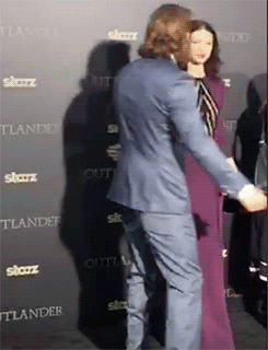 caitrionabafle: LQ Persicope Footage of Sam Heughan &amp; Catriona Balfe being