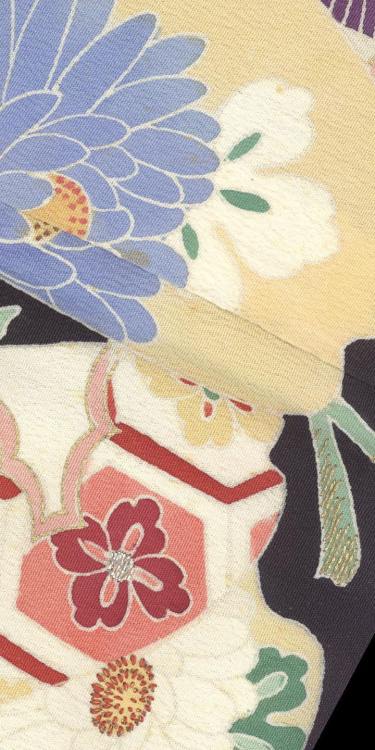 Taisho Tomesode.  Taisho period (1912-1926), Japan.  The Kimono Gallery.  A formal si