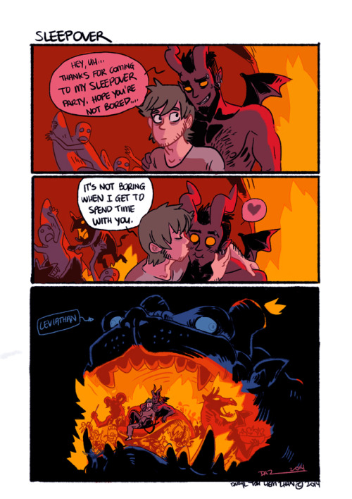 totallynotagentphilcoulson:  tifablog:  hereinlife13:  These are not mine but I wanted to bring them together!   http://tohdaryl.tumblr.com/  GAY DEMON BOYFRIENDS <3<3<3<3<3<3<3<3<3<3  I love all the homages to Mike Mignola