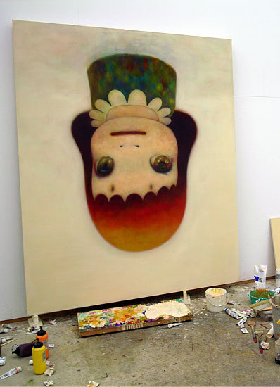 crispycrunchlunchpunch:  Yoshitomo Nara in his Studio from W Magazine 