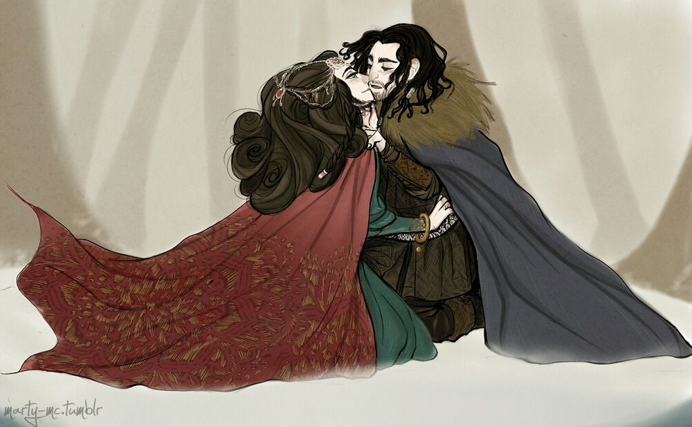 marty-mc:  Art Trade with Katy who wanted some good old Durincest (young Thorin/Dìs).