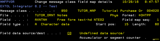 cleo extol integrator change message class field map details