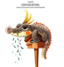cryptid-creations: Daily Paint 2114. Crockatiel