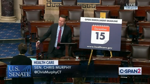 Who: Sen. Chris Murphy (D-Connecticut)Twitter: @ChrisMurphyCTWhen: December 2019What: Health careWat