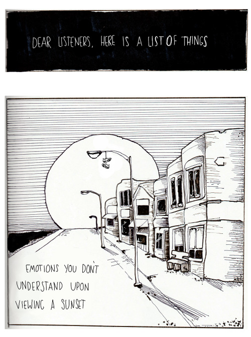 laurenftagn:(click through for full size comic)“Here is a List of Things” from Welcome to Night Vale