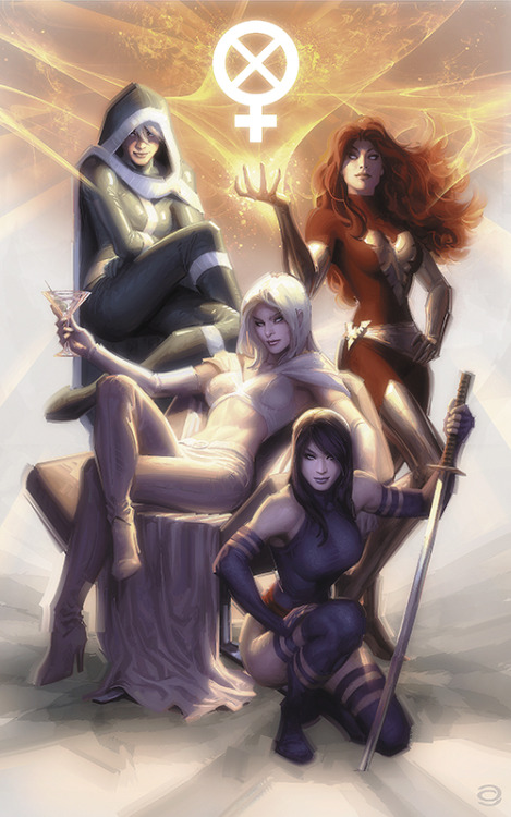 thecomicartblog:  X-Women Comic Con 2012 exclusive Print by  Alex Garner//website 