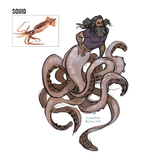 jojo-fraga: Some OFMD characters as sea creatures for Mermay! I had fun with these! I’m open t