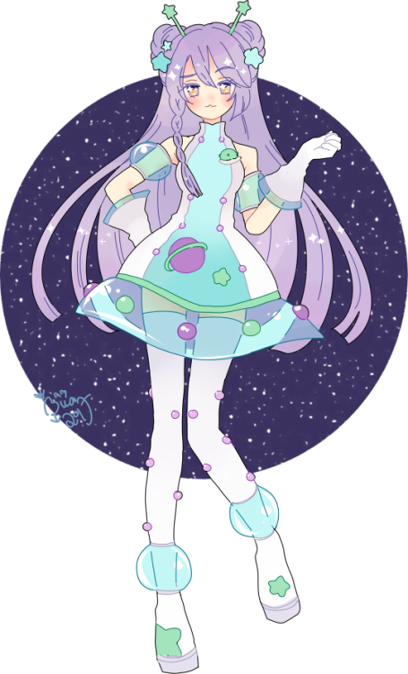 hacuubii: day 10 - sci fi Ena’s cutey invader coord Ena i’m so sorry!!! 