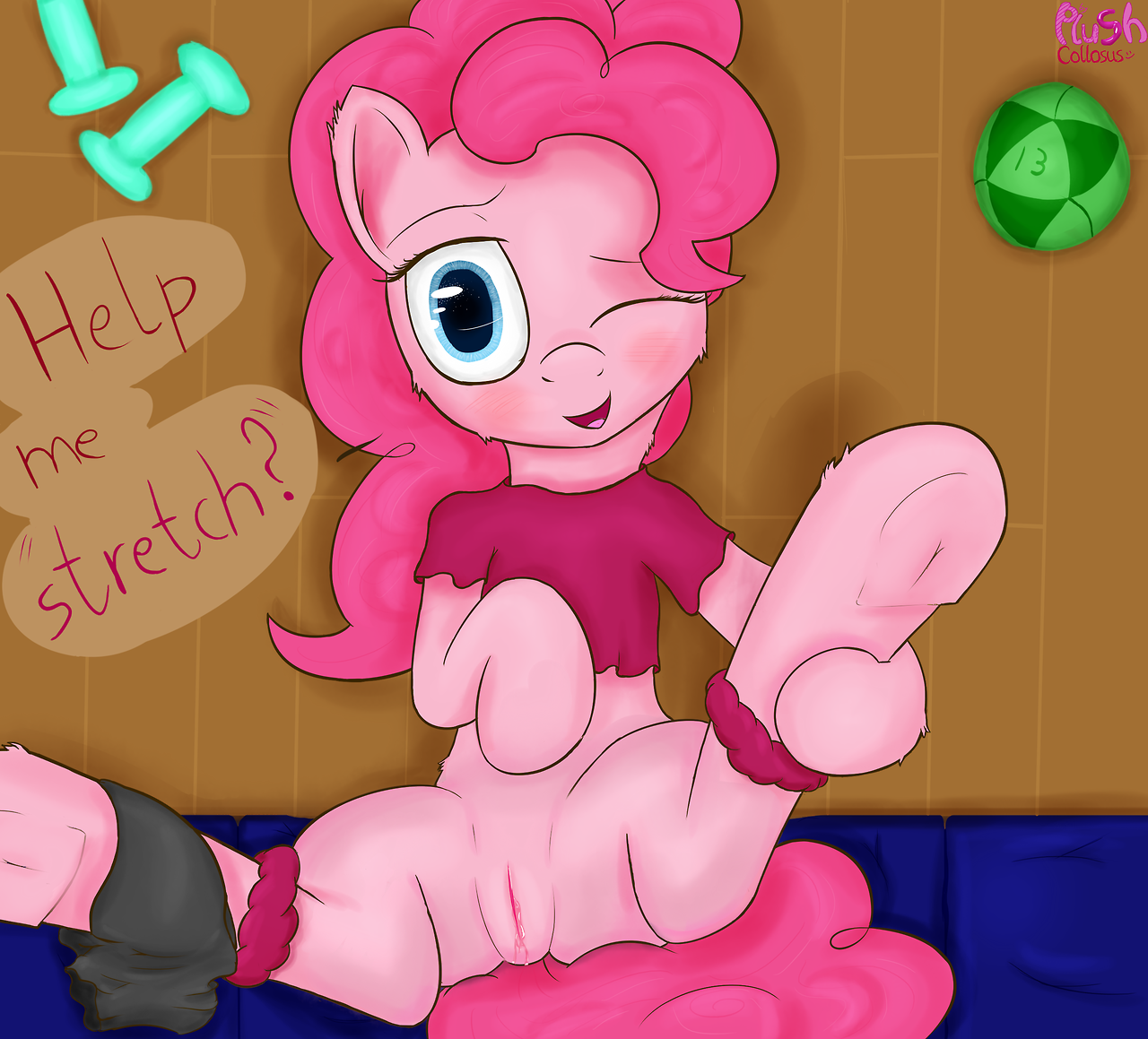 plushcolossus: Additional Pinkie working out, I really like the outfit so I drew