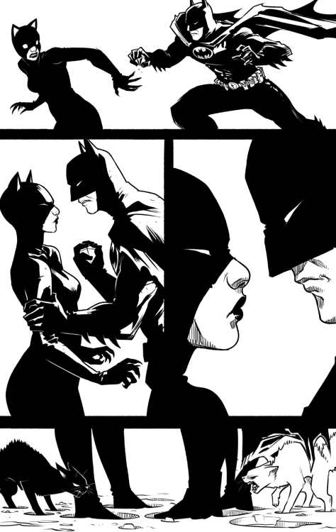 why-i-love-comics:Batman: Black &amp; White #2 - “All Cats are Grey” (2021)by Sophie Campbell