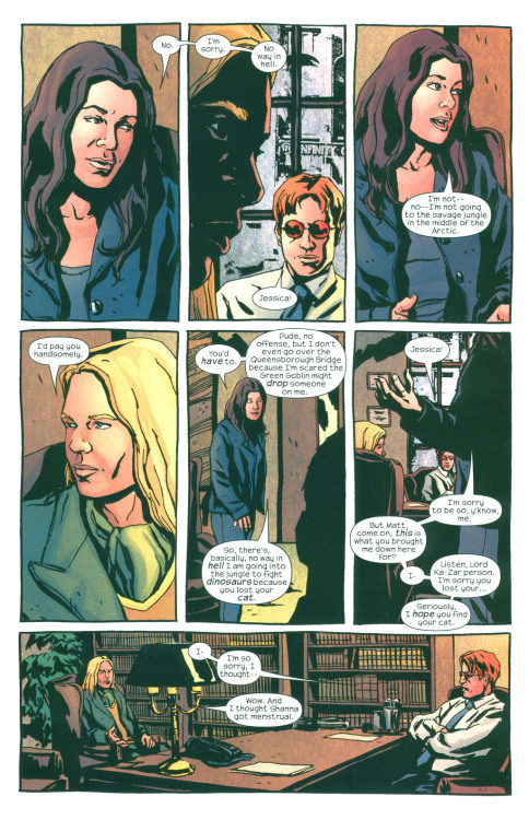 brianmichaelbendis:  From Alias #24, featuring adult photos