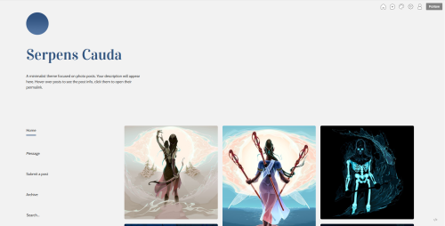 mephistia-themes:serpens cauda theme by MephistiaA minimalist theme focused on photo posts. (Inspire