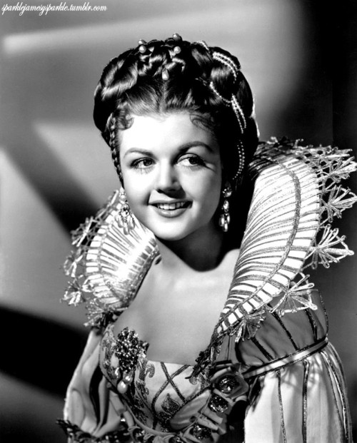 sparklejamesysparkle:Angela Lansbury as Queen Anne of France in a publicity portrait for the MGM/Geo