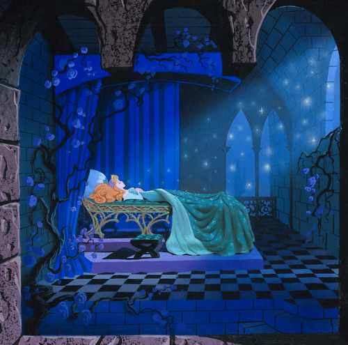 More concept art by Eyvind Earle for the Sleeping Beauty Castle Walk Through. Also included is the g