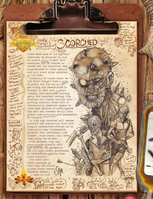 vaultdwellerdiary: Fallout Bestiary - the Scorched I think their name is interesting too, because w