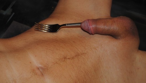 Porn photo Holding my fork in a different way