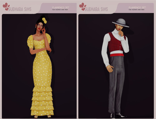 Sims 4 Flamenco Set, For Women And Men.