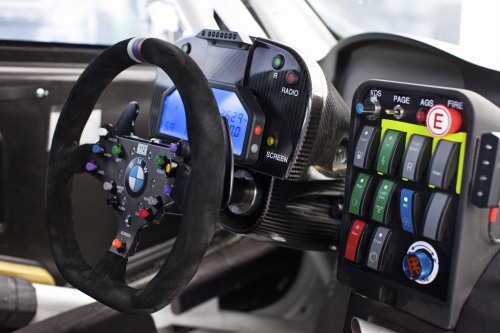 bmwusaclassic:  Details of the ‘office’ of the 2011-12 BMW M3 GT ALMS race cars. 