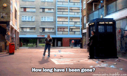 becausebritishisbetter:  verniciato:  For a Time Lord, he has a terrible sense of time.Also, he’s facial expression in the last gif is totally sorry-notsorry.  YOU HAD ONE JOB DOCTOR 