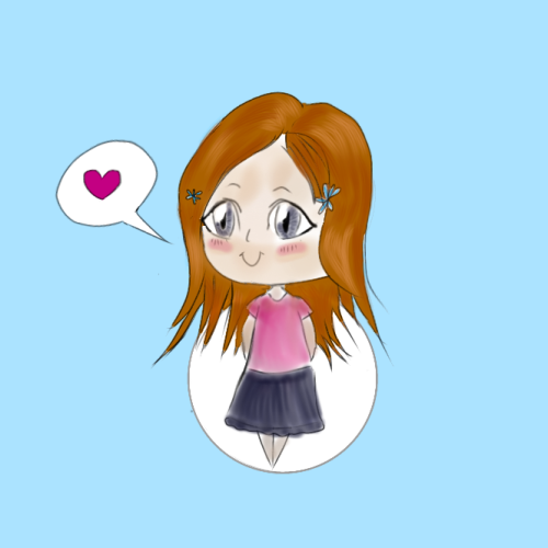 Tiny chibi Orihime after she realizes that she can ask Ichigo for a hug at any time now. And he’ll a