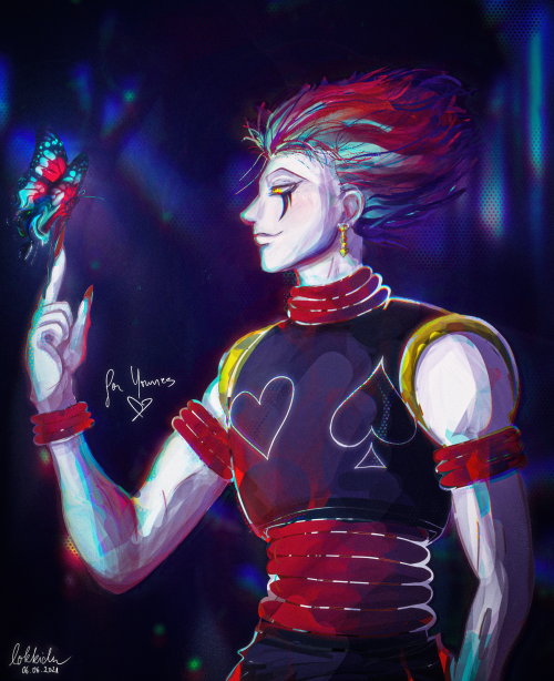 One of the drawings I made for my partner, we both love the clown. Happy birthday Hisoka! ♥ ♢ ♣ ♤P.S