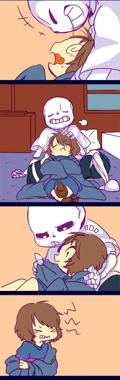 badtimewithsans:  ¬///¬ I'm a cool skeleton. But not the artist of this art.  Please visit the author's link and enjoy his arts. Artist: http://kuzukago.deviantart.com/ 