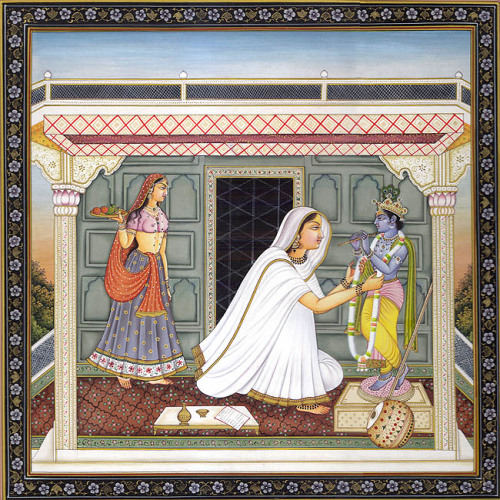 Mirabai worships her beloved Lord Sri Krishna