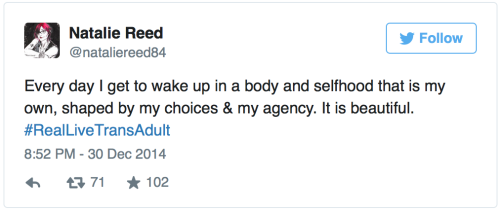 sallymolay:Real Live Trans AdultsAfter Leelsh Alcorn’s suicide, Oakland-based comedian Red Durkin st