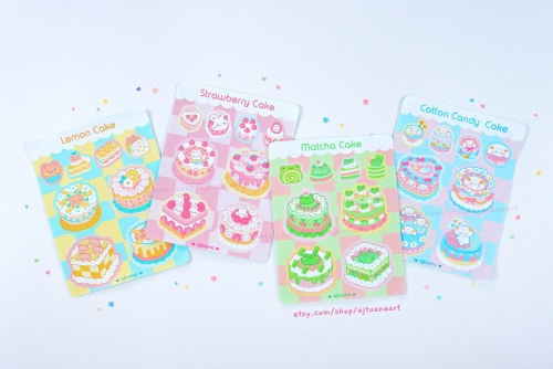 My lil&rsquo; cake stationery set ଘ(✿˵•́ ᴗ •̀˵) Etsy shop link below Etsy Shop | K