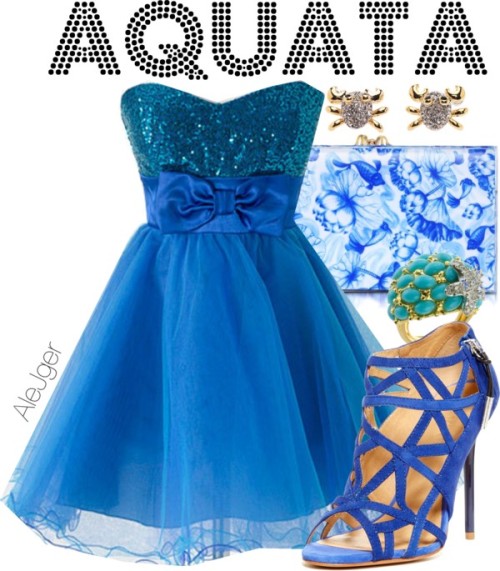 Homecoming Aquata by alitadepollo featuring a zipper dress