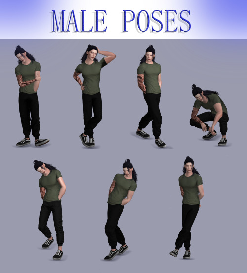 My First Set Of Poses Is Ready =)These Are Men's Poses.