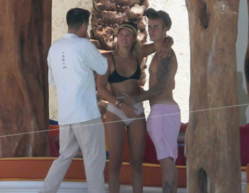 famousdudes: Justin Bieber shows his erected bulge and ass during his vacation in Mexico.