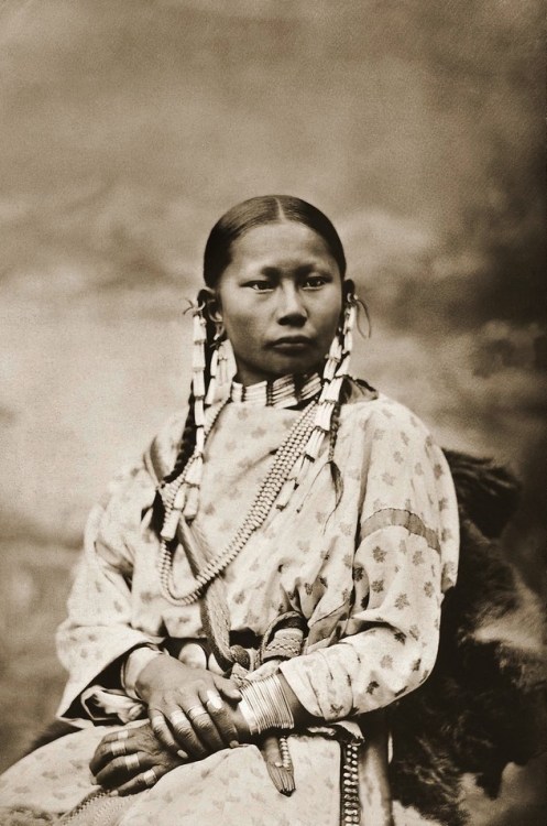 Spotted Fawn, Cheyenne Girl. Photographed in 1878.