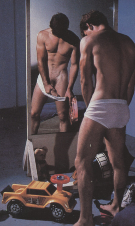 From THE BIGGER THE BETTER (1984) Model is Rick Donovan