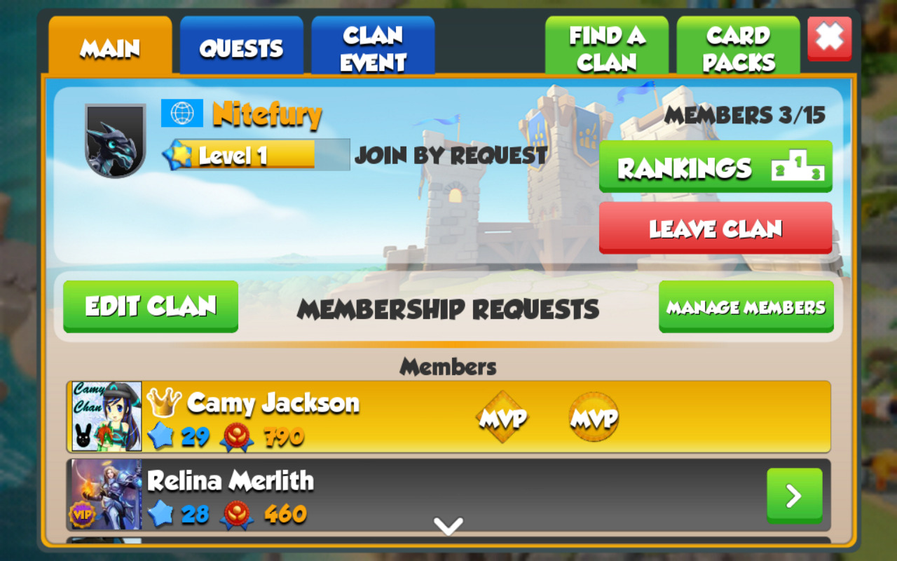My Clan is up, feel free to send a request invite once your level 25, and i got some