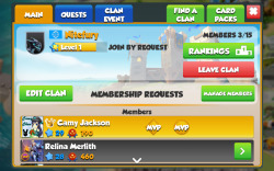 My Clan is up, feel free to send a request invite once your level 25, and i got some new cuties to forcefeed and level and then make them battle in life and death arenas against barbaric vikings &gt;:3&hellip;..&lt;3click HERE if your  curious about what