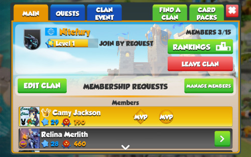 My Clan is up, feel free to send a request invite once your level 25, and i got some new cuties to forcefeed and level and then make them battle in life and death arenas against barbaric vikings >:3…..<3click HERE if your  curious about what