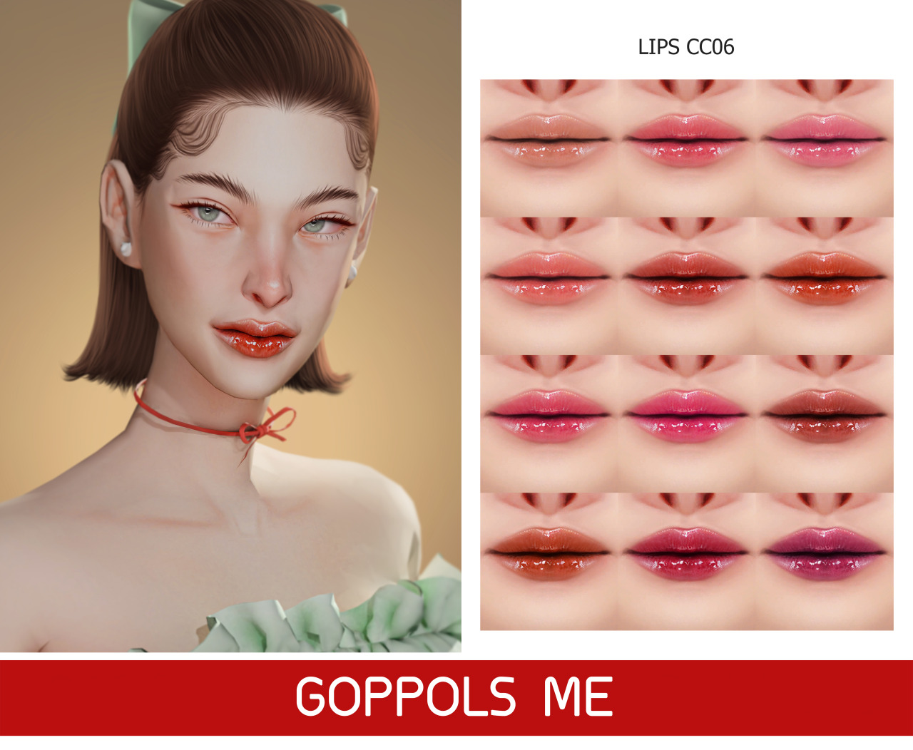 GPME-GOLD Lips CC06DownloadHQ mod compatibleAccess to Exclusive GOPPOLSME Patreon onlyThank for support me  ❤  Thanks for all CC creators ❤Hope you like it .Please don’t re-upload #goppolsme#thesims4#sims4cc#sims4ccfinds#sims4lips#s4cc#s4ccfinds#s4lipstick#s4lip