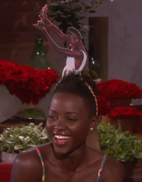 suqmydiqtbh:  Lupita’s late bday gift from Ellen (x) 