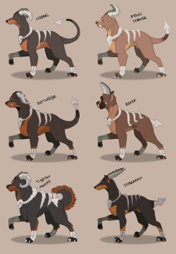 groldergoat:  BONUS: Houndooms based off