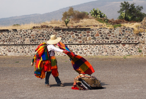 GETTING MY ATTENTION Vendor at Pyramids - Teotihuacan